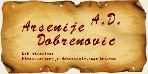 Arsenije Dobrenović vizit kartica